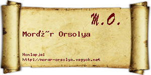 Morár Orsolya névjegykártya